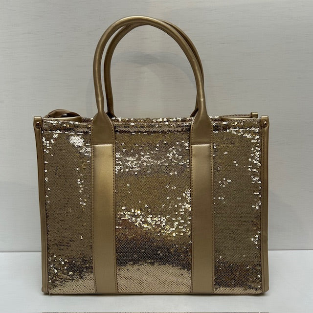 Glitter tote bag groot goud