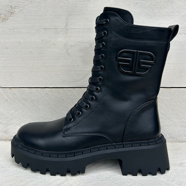 Stoere veterboots zwart