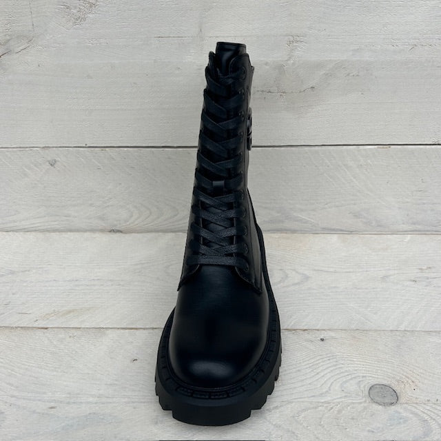 Stoere veterboots zwart