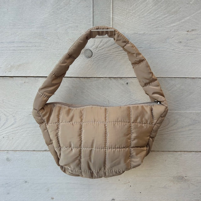 Padded handtasje khaki