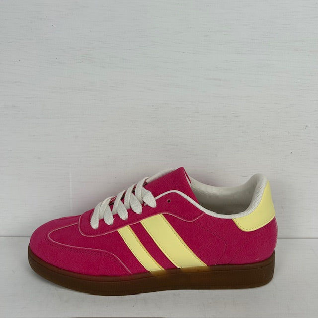 Retro sneakers met trendy look fuchsia