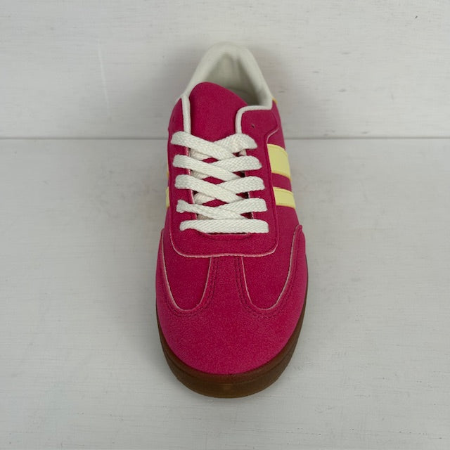 Retro sneakers met trendy look fuchsia