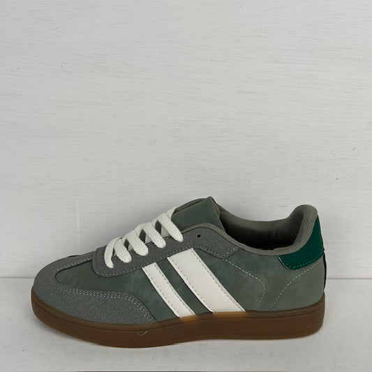 Retro sneakers met trendy look groen