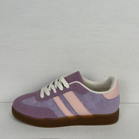 Retro sneakers met trendy look paars