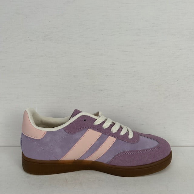 Retro sneakers met trendy look paars