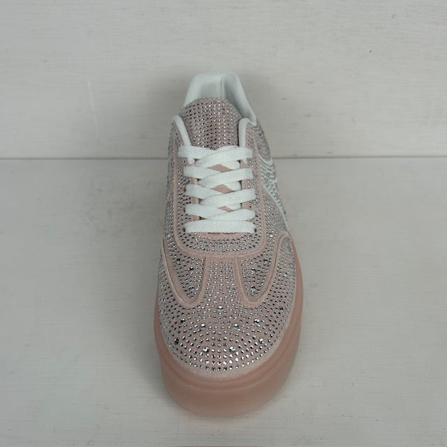 Retro sneakers met shiny afwerking roze