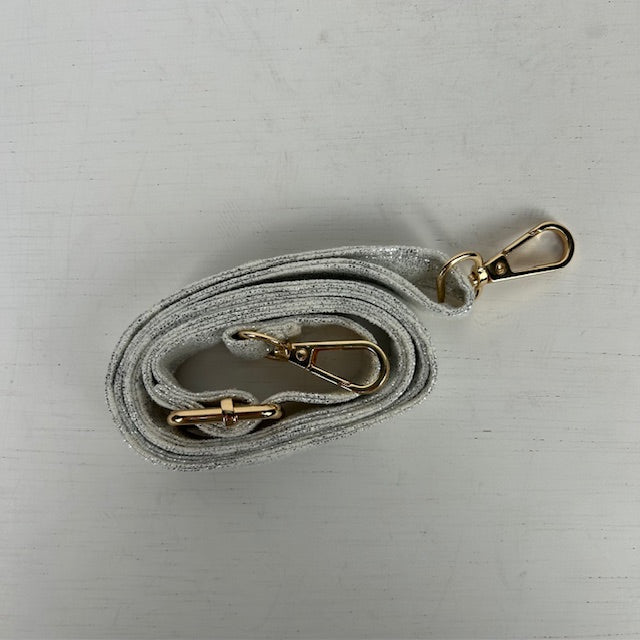 Metallic tote bag met gouden detail zilver klein