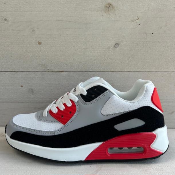 Air sneaker rood wit (verkrijgbaar van maat 36 t/m 45)