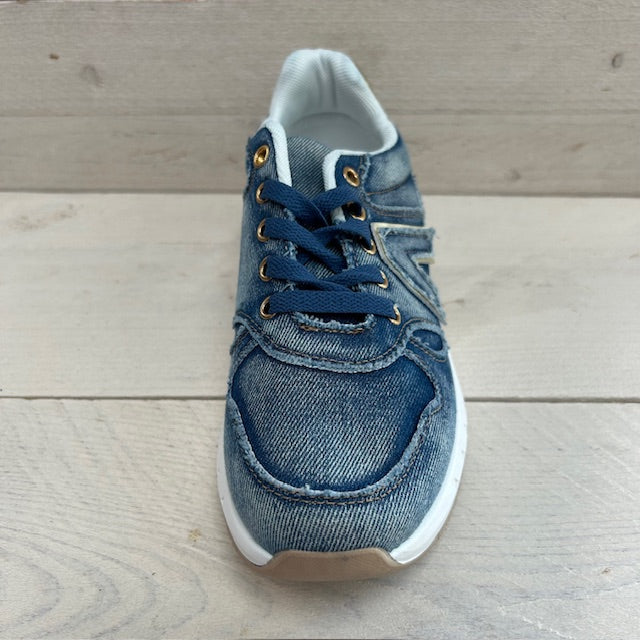 Leuke jeans sneaker donkerblauw