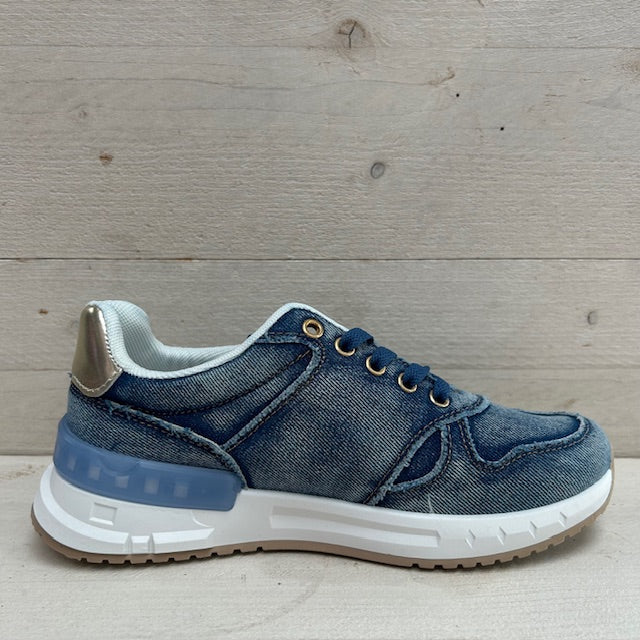 Leuke jeans sneaker donkerblauw