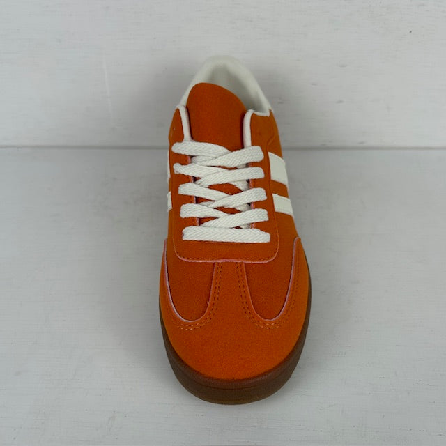 Retro sneakers met trendy look oranje