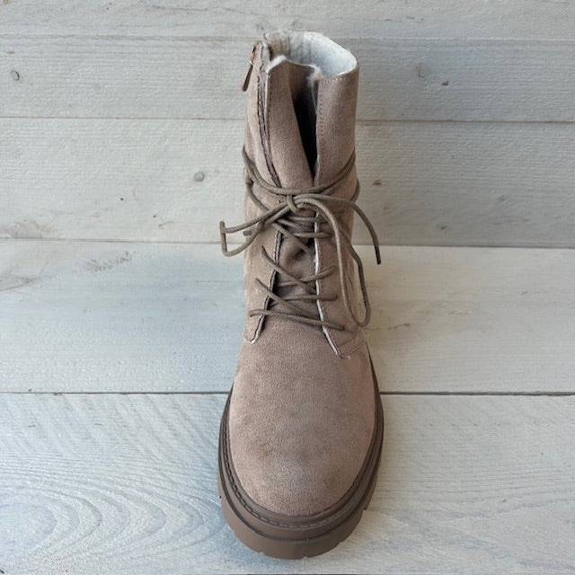 Suèdine veterboots khaki