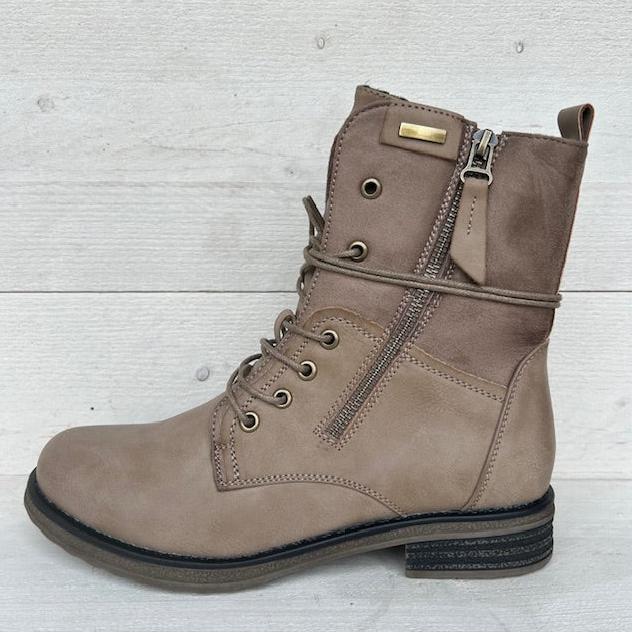 Stijlvolle veterboots khaki