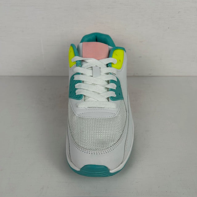 Air sneakers wit groen roze
