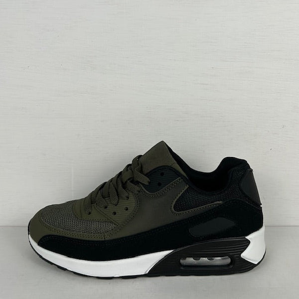 Air sneakers olijfgroen (verkrijgbaar van maat 36 t/m maat 45)