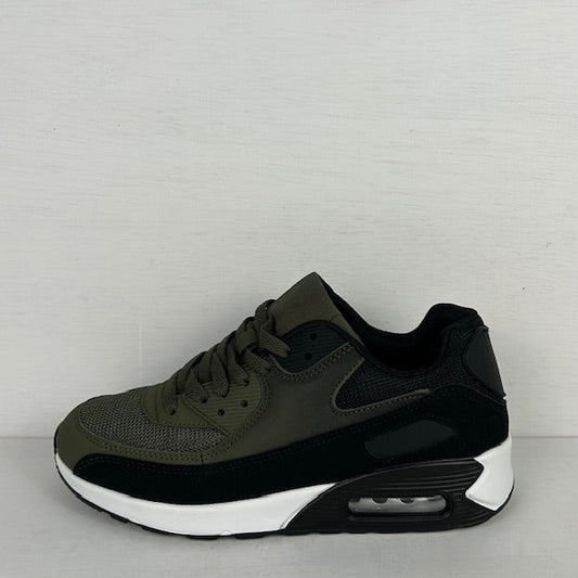Air sneakers olijfgroen (verkrijgbaar van maat 36 t/m maat 45)