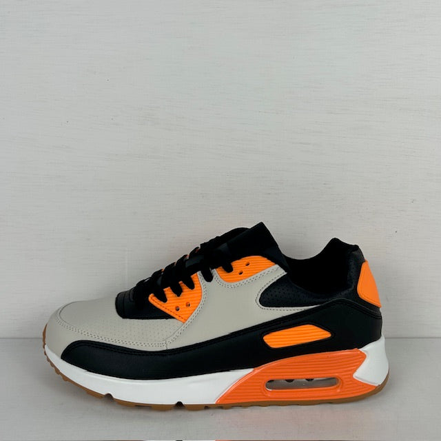 Air sneakers wit oranje (verkrijgbaar van maat 40 t/m maat 45)