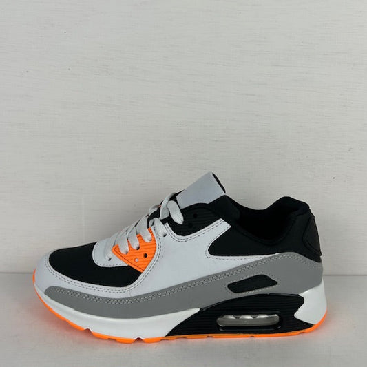 Air sneakers zwart oranje (verkrijgbaar van maat 36 t/m maat 45)