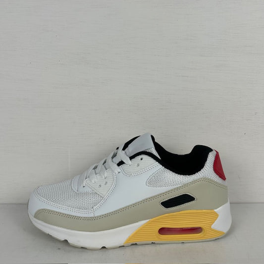 Air sneakers wit beige geel (verkrijgbaar van maat 36 t/m maat 45)
