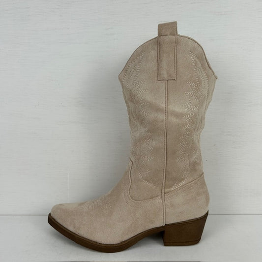 Gave suèdine cowboylaars beige