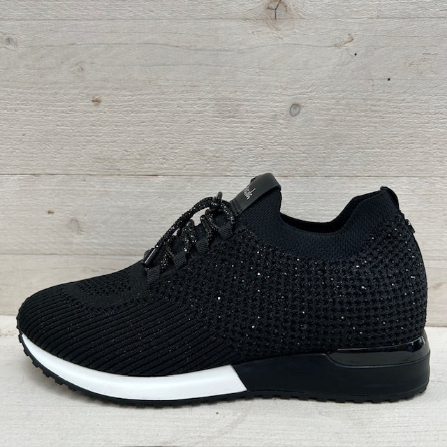 La Strada sneakers black/ silver knitted stones 2400409