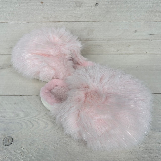 Furry pantoffels roze