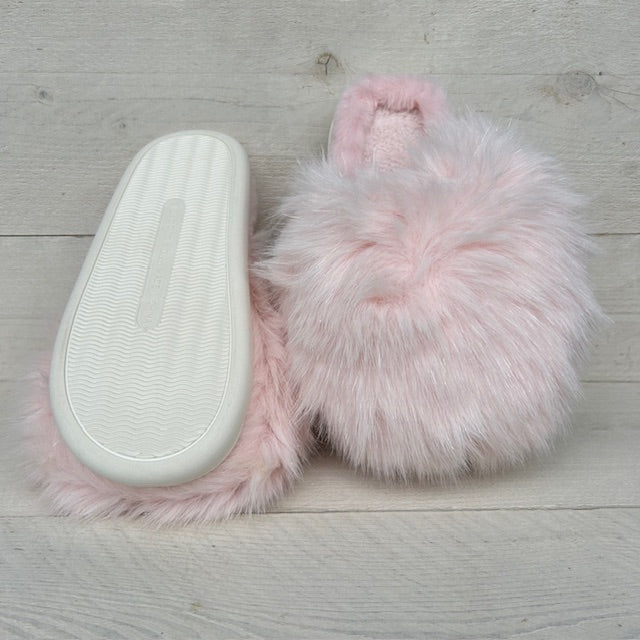 Furry pantoffels roze