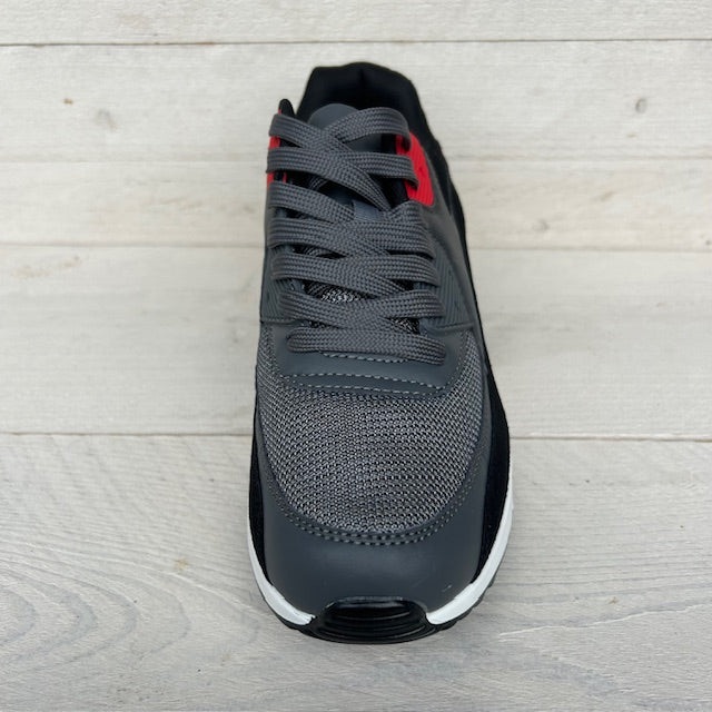 Air sneaker zwart grijs rood (verkrijgbaar van maat 40 t/m 45)