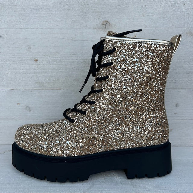 glitterboots goud