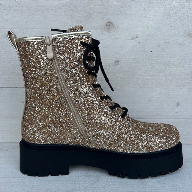 glitterboots goud