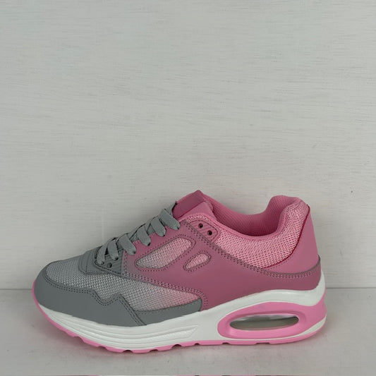 Leuke air sneakers roze grijs