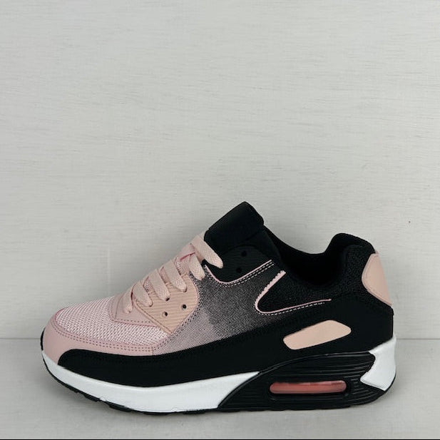 Leuke air sneakers zwart roze