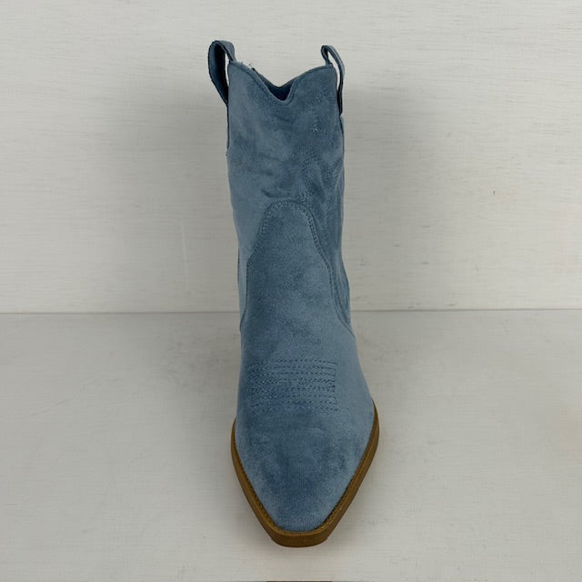 Cowboylaarsje suèdine blauw