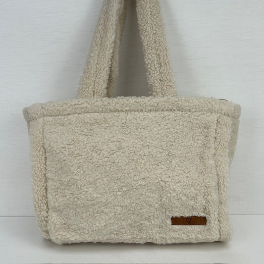 Leuke teddy shopper beige