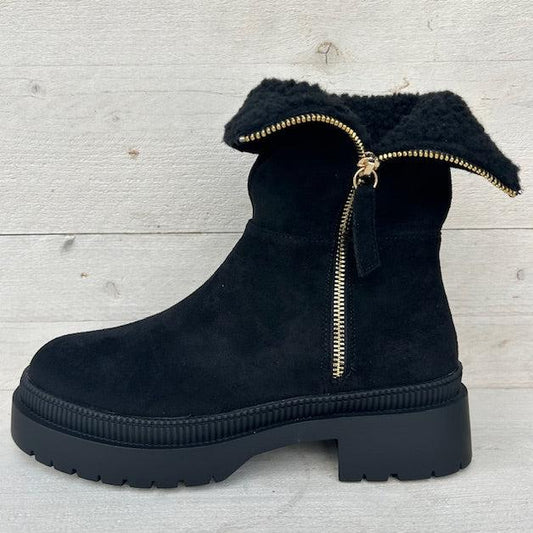 Comfy suèdine boots zwart