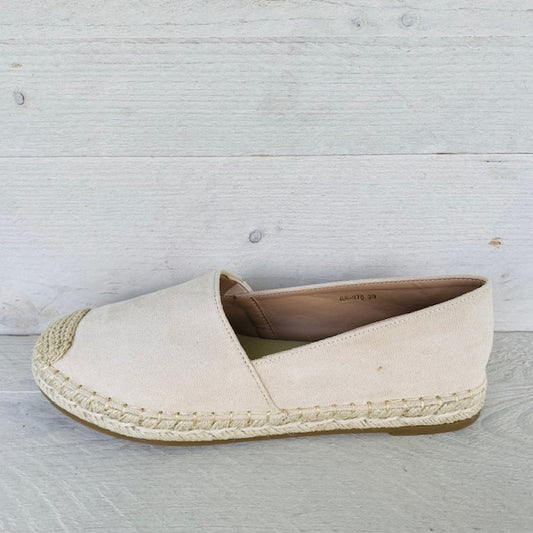 Leuke espadrilles beige