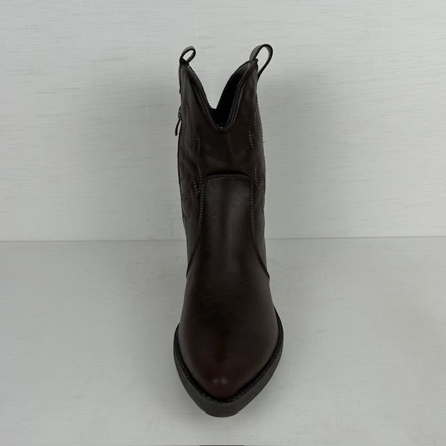 Leatherlook cowboylaarsje bruin