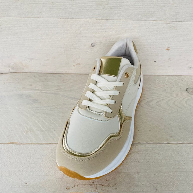 Leuke sneakers beige