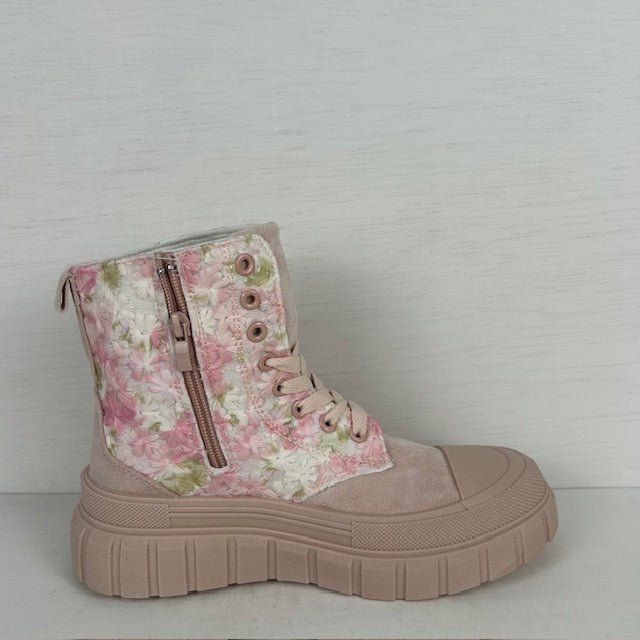 Leuke sneakers met bloemetjes design roze
