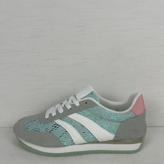 Sportieve sneakers met leuk design groen
