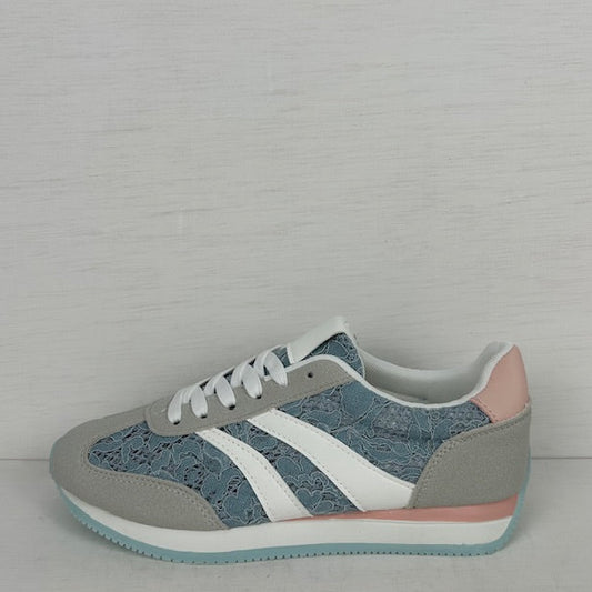 Sportieve sneakers met leuk design blauw
