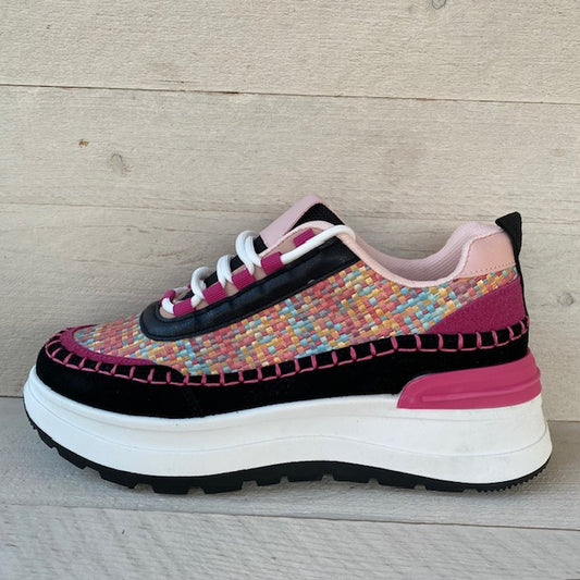 Multicolour sneakers black