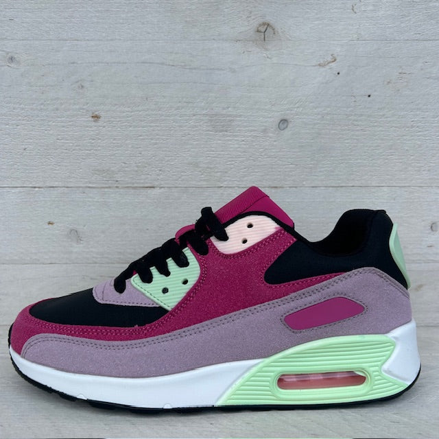 Air sneaker fuchsia lila mint