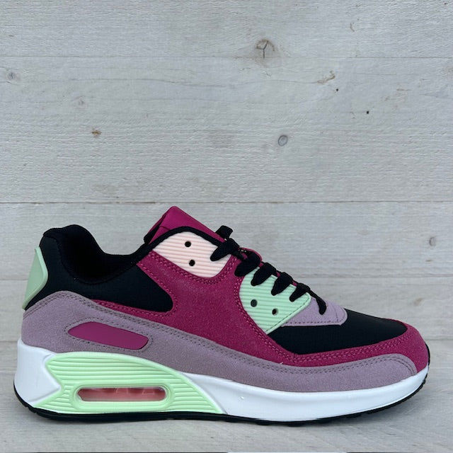 Air sneaker fuchsia lila mint