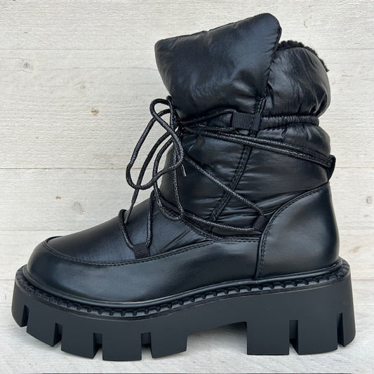 Snowboots met veters zwart