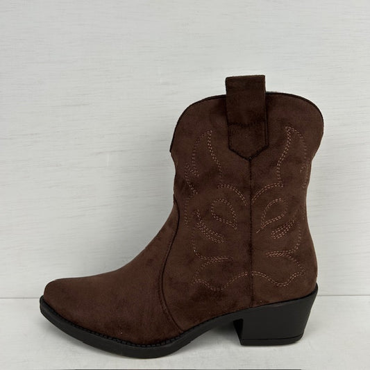 Suèdine cowboylaarsje bruin