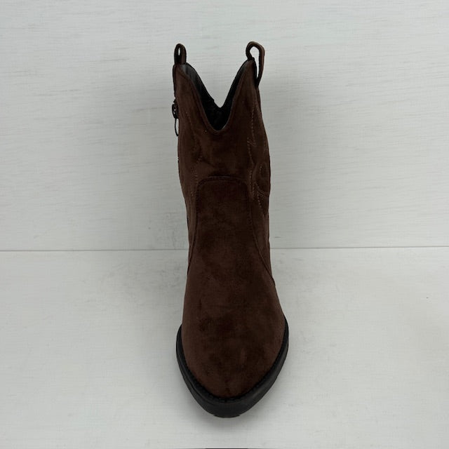 Suèdine cowboylaarsje bruin