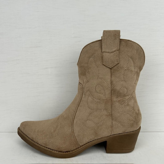 Suèdine cowboylaarsje khaki