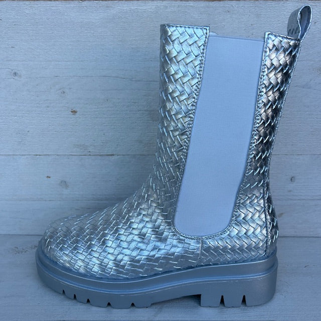 Trendy boots zilver