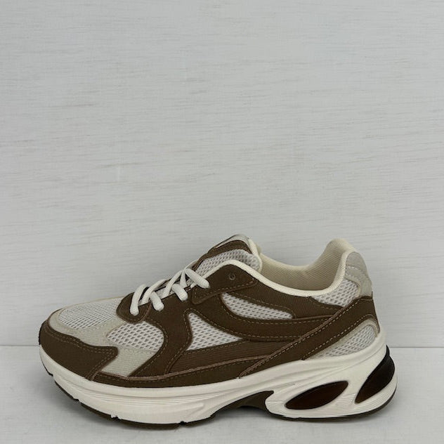 Gave sneakers met sportieve look bruin